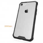 Wholesale iPhone 7 Air Hybrid Clear Case (Black)